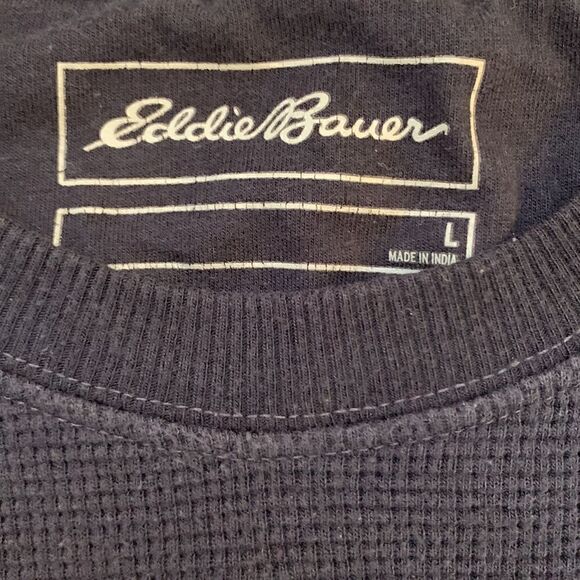 EDDIE BAUER Mens Long Sleeves Blue Sweater. Size L - Picture 3 of 8